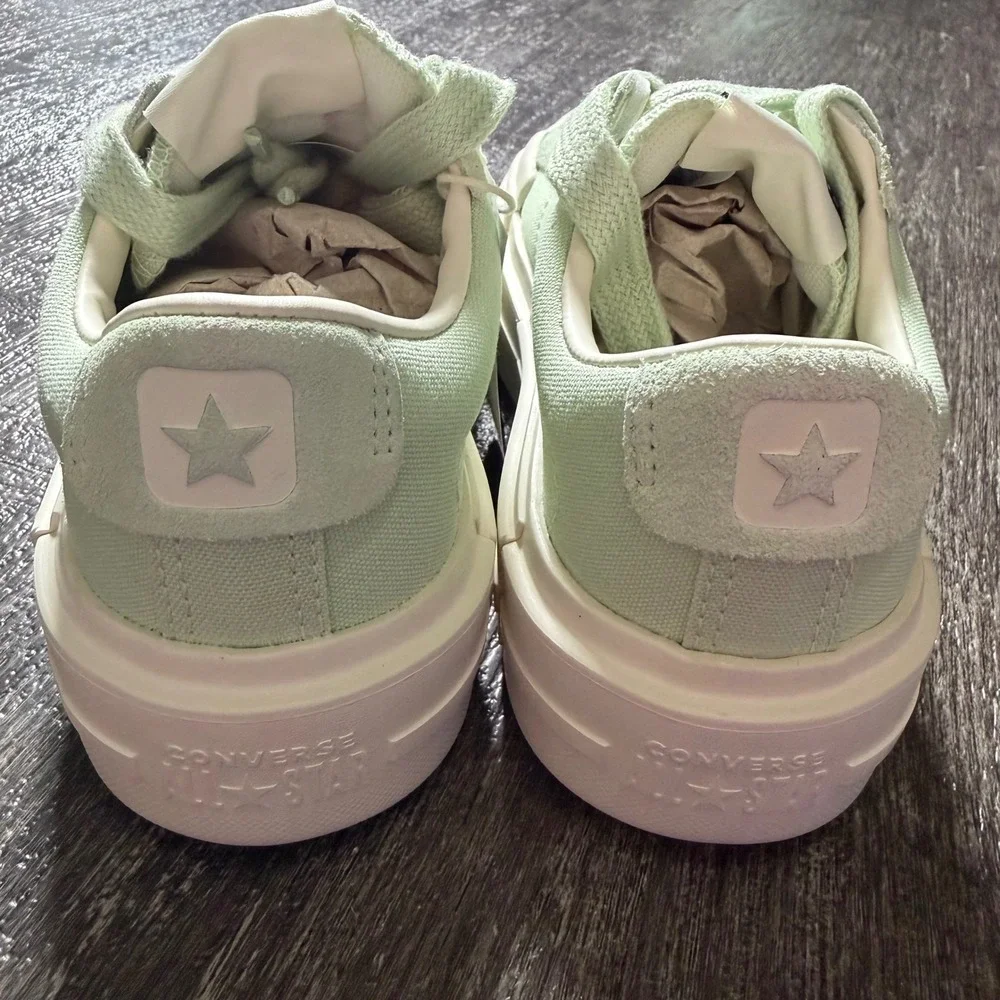 Converse All Star Cruise Women 6.5 Green Platform Low Top Shoes Sage Sneakers